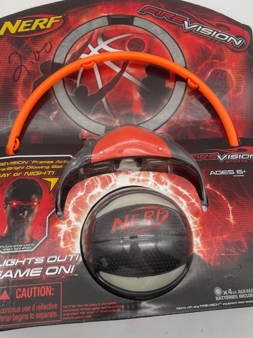 Nerf Fire Vision Nerf Mini Basketball & Hoop Set Kids Toy Game New